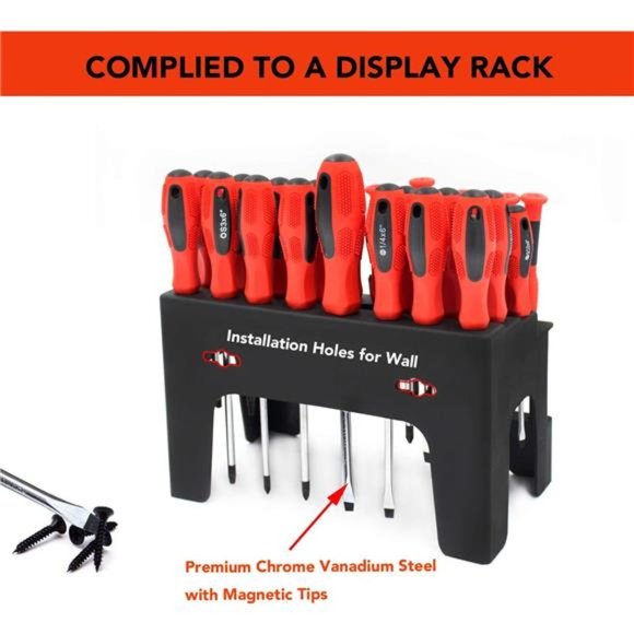 101-Piece Magnetic Screwdriver Set with Organizer Rack,Drive Magnetic Bit - Picture 6 of 7